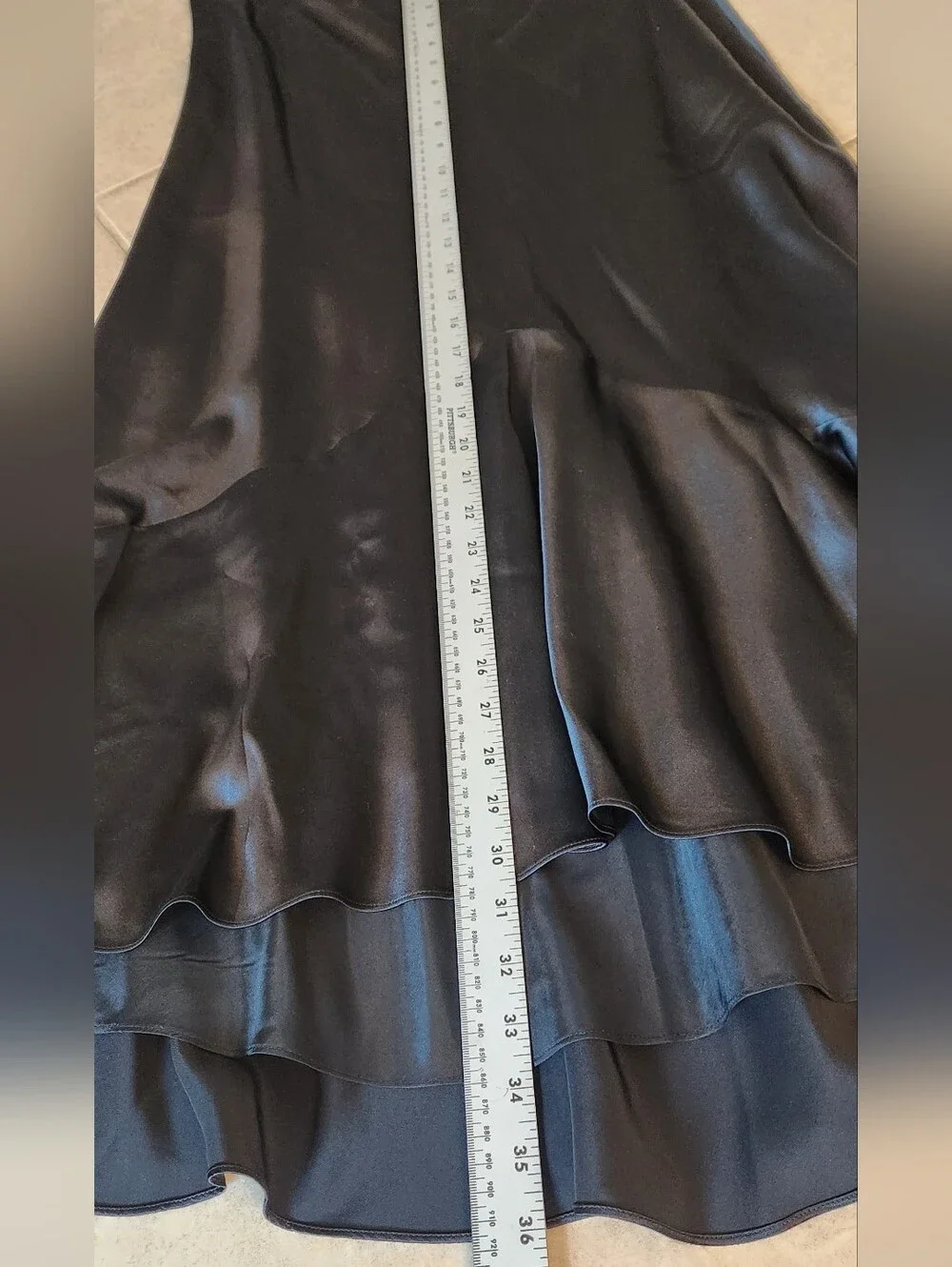Ralph Lauren 100% Silk Flare Midi Skirt Size 12 - Picture 4 of 6
